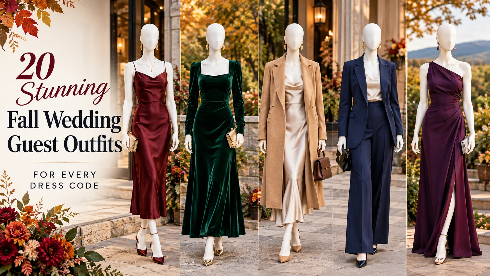 20 Stunning Fall Wedding Guest Outfits for Every Dress Code
